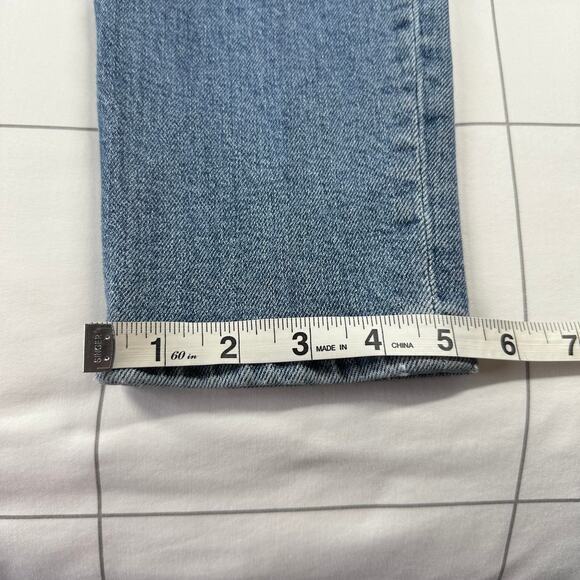 Re/Done Jeans Womens 26 Blue High Rise Ankle Crop Mid 90s Button Fly Medium Wash - Picture 15 of 15